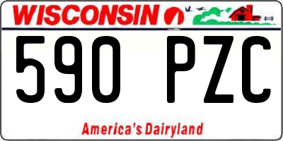 WI license plate 590PZC