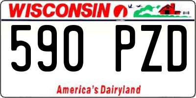 WI license plate 590PZD