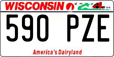 WI license plate 590PZE