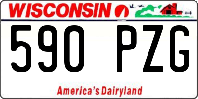 WI license plate 590PZG