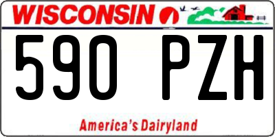 WI license plate 590PZH