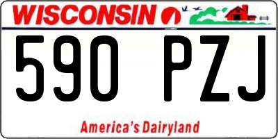 WI license plate 590PZJ