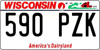 WI license plate 590PZK