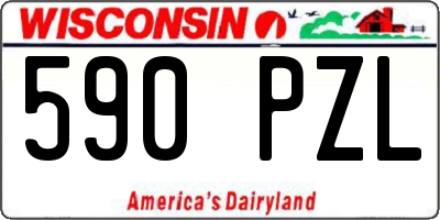 WI license plate 590PZL