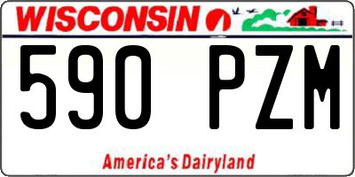 WI license plate 590PZM
