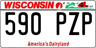 WI license plate 590PZP