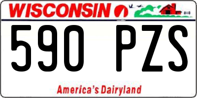 WI license plate 590PZS