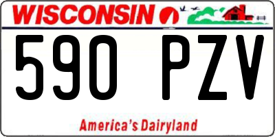 WI license plate 590PZV