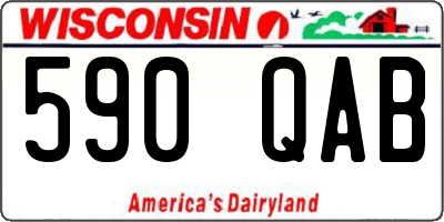 WI license plate 590QAB