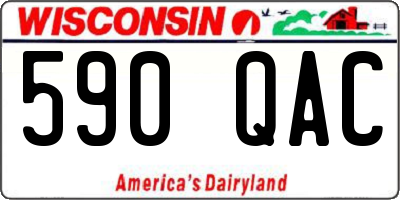 WI license plate 590QAC