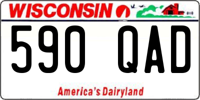 WI license plate 590QAD