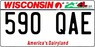 WI license plate 590QAE