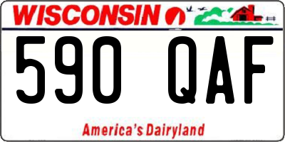 WI license plate 590QAF