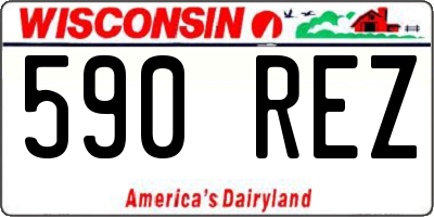 WI license plate 590REZ