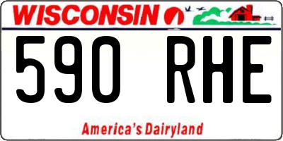 WI license plate 590RHE