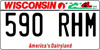 WI license plate 590RHM