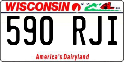 WI license plate 590RJI