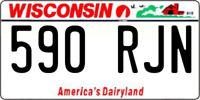 WI license plate 590RJN