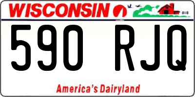 WI license plate 590RJQ