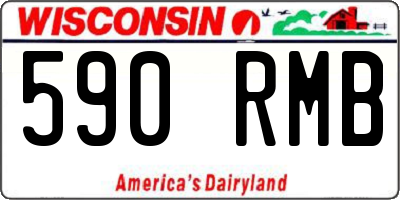 WI license plate 590RMB