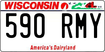 WI license plate 590RMY