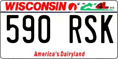 WI license plate 590RSK