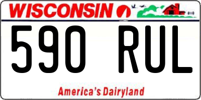 WI license plate 590RUL