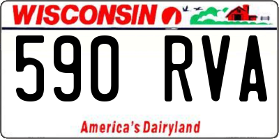 WI license plate 590RVA