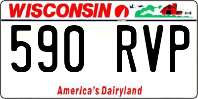 WI license plate 590RVP
