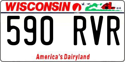 WI license plate 590RVR