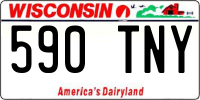 WI license plate 590TNY