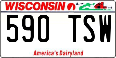 WI license plate 590TSW