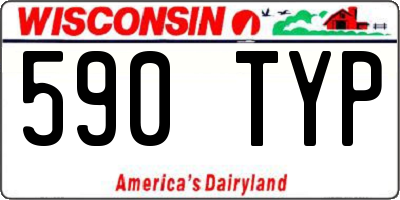 WI license plate 590TYP