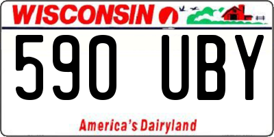 WI license plate 590UBY