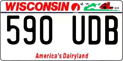 WI license plate 590UDB
