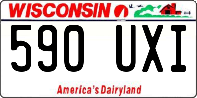 WI license plate 590UXI