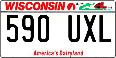 WI license plate 590UXL