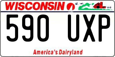 WI license plate 590UXP