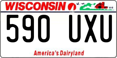 WI license plate 590UXU