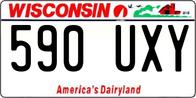 WI license plate 590UXY