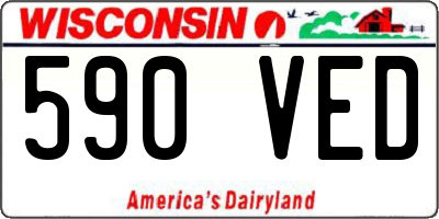 WI license plate 590VED