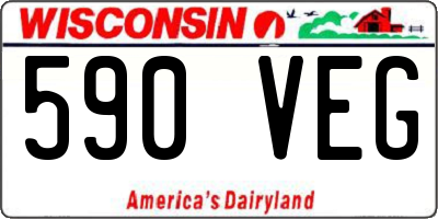 WI license plate 590VEG