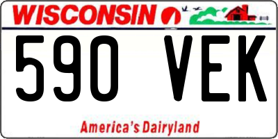WI license plate 590VEK