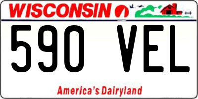 WI license plate 590VEL