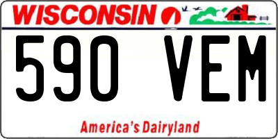 WI license plate 590VEM