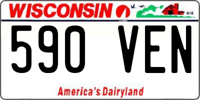 WI license plate 590VEN