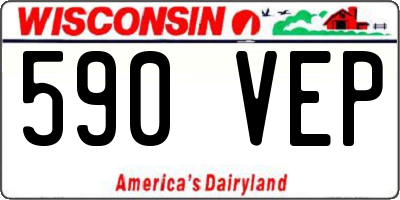 WI license plate 590VEP