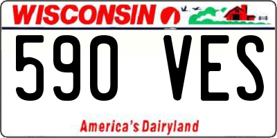 WI license plate 590VES