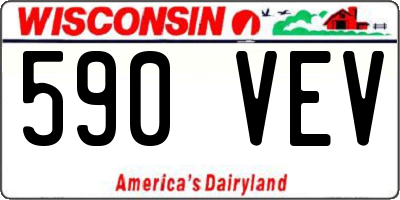WI license plate 590VEV