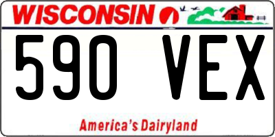 WI license plate 590VEX